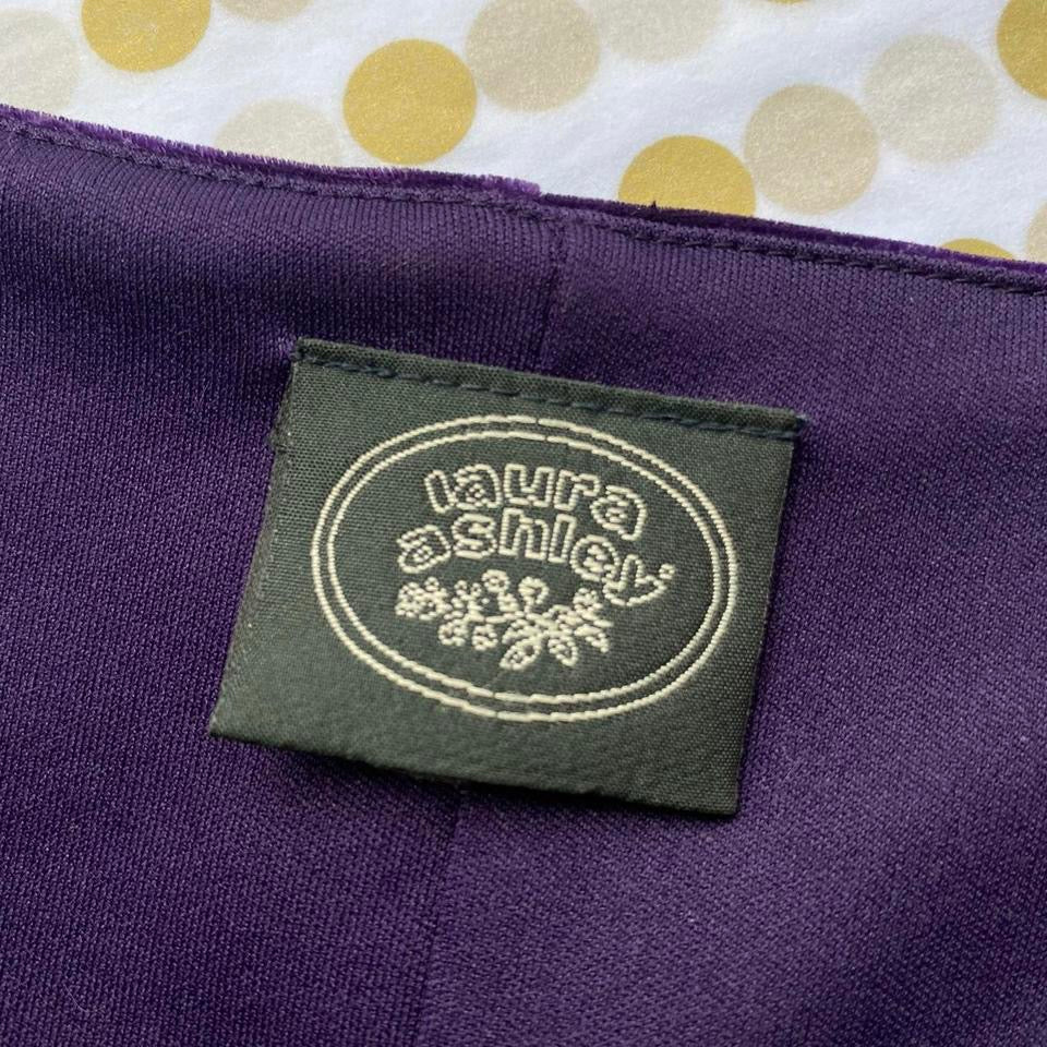 Laura Ashley purple velvet evening dress UK 12