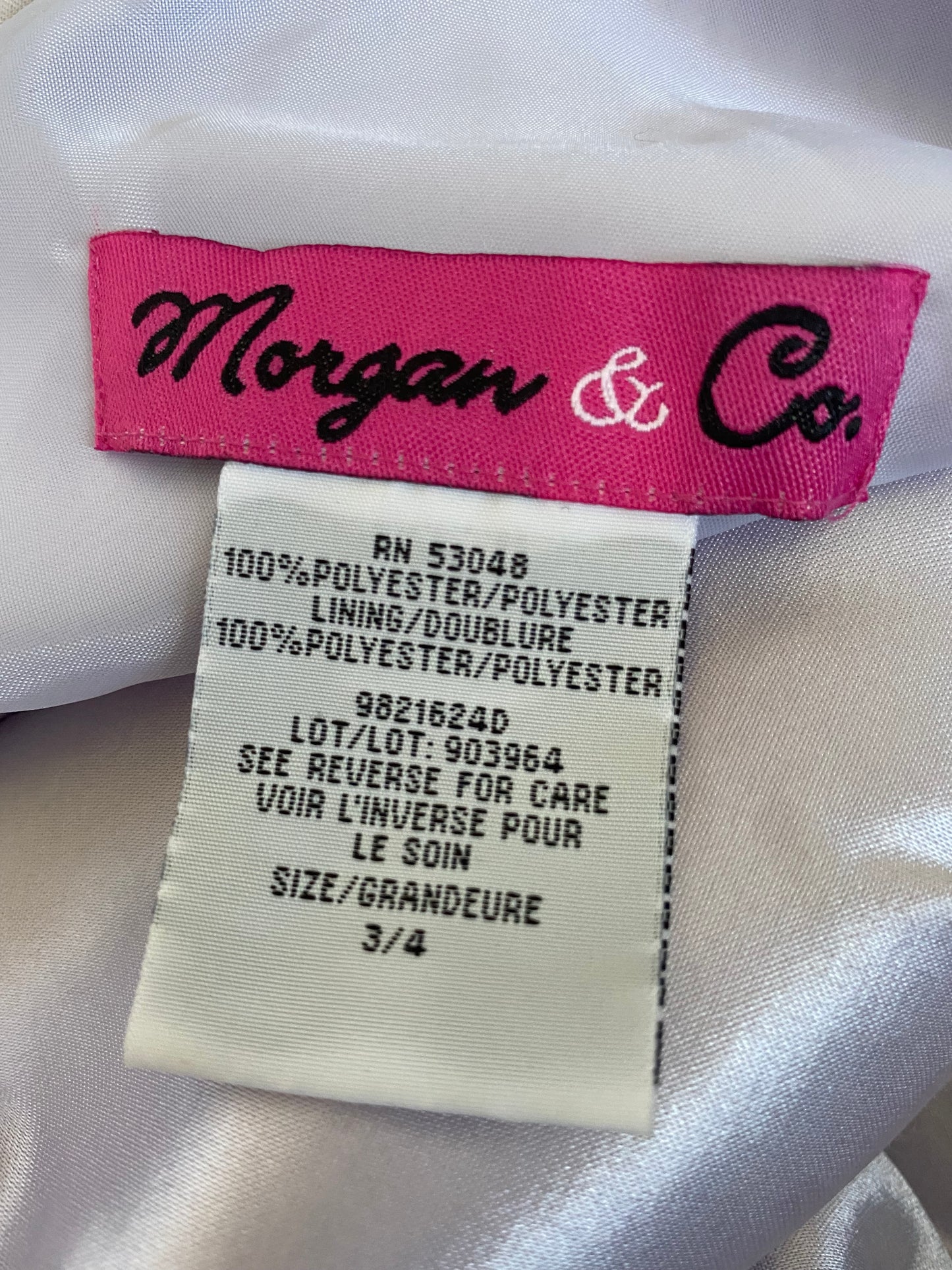 Morgan & Co silky lilac evening dress UK 8