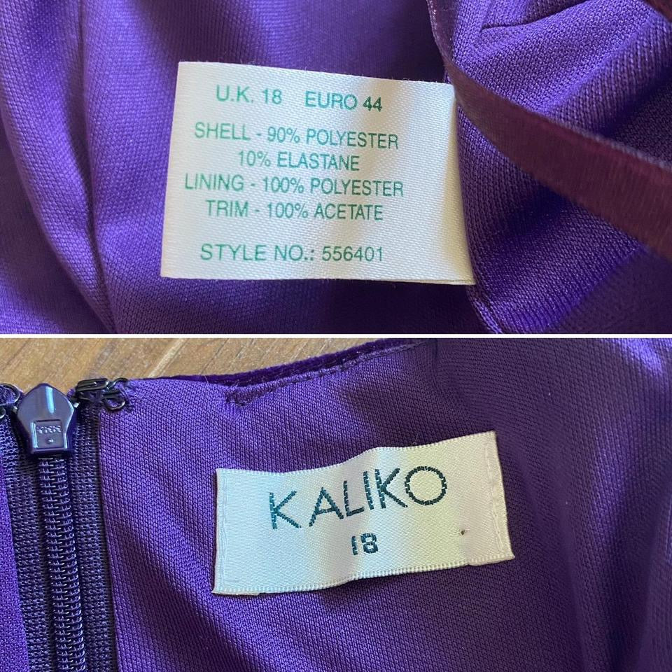 Purple velvet stretch evening dress uk 18