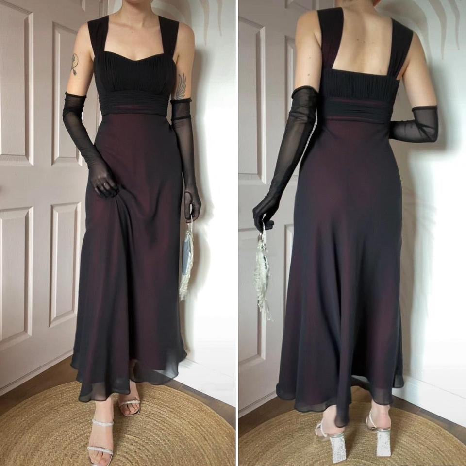 Roman Originals black & red evening dress UK 12