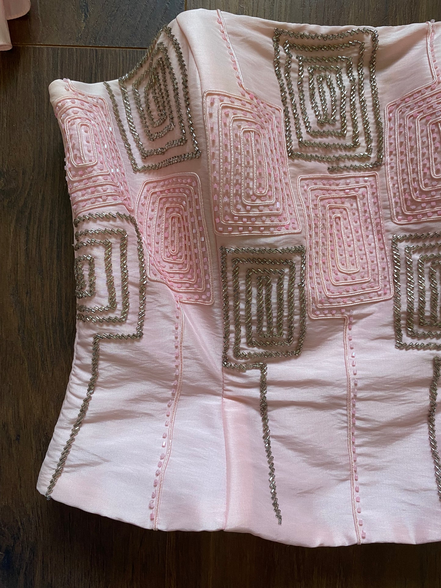 Pink 3-piece top/skirt & shawl prom set uk 8