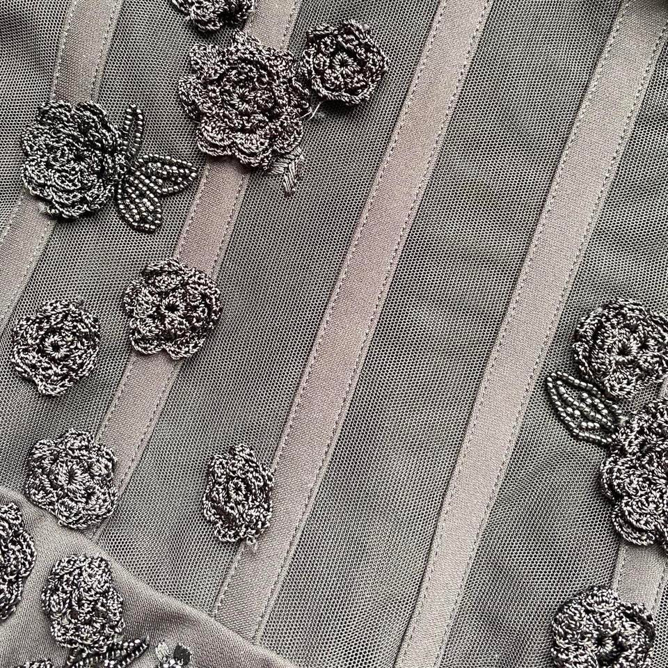 Black Dusk stretch sheer waist dress UK 10-12