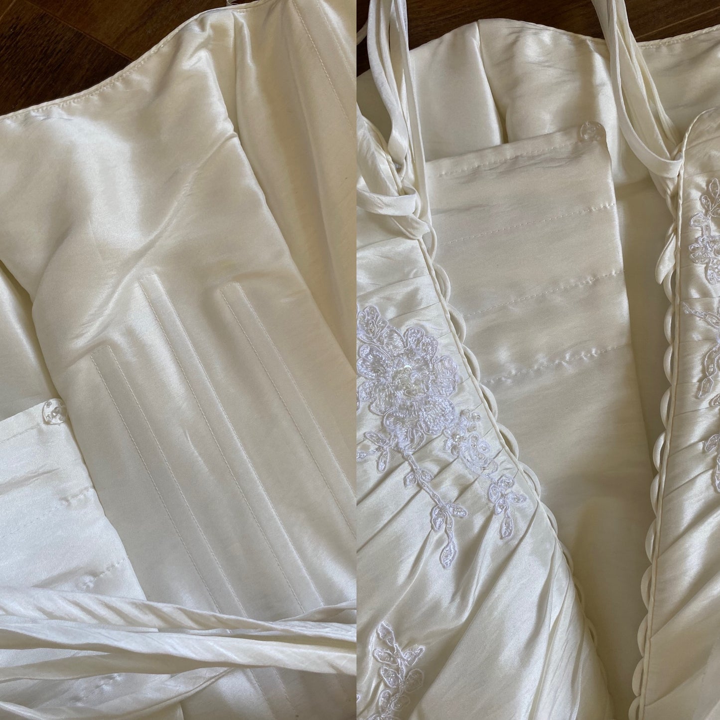Maggie Sottero ivory strapless wedding gown uk 10