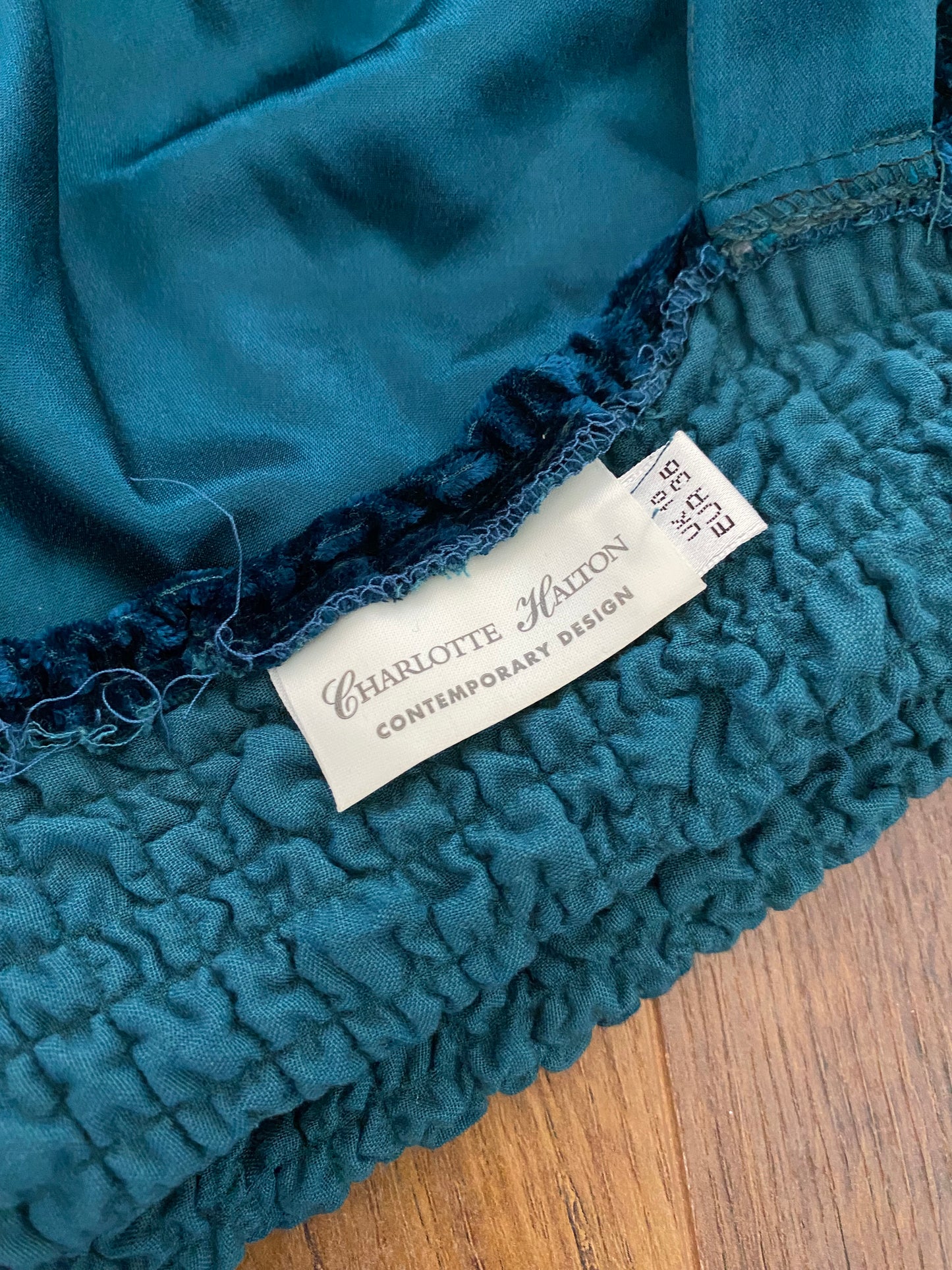 Teal Charlotte Halton 90s satin slip dress UK 10