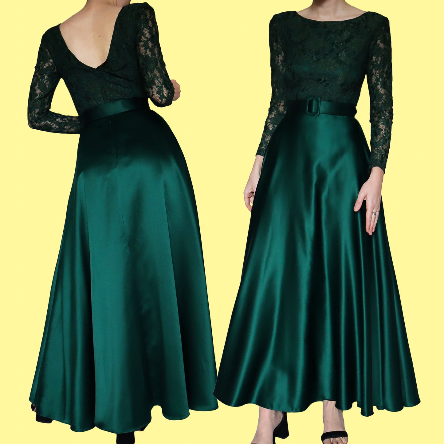 Vintage Dave & Johnny lace a-line dress UK 10