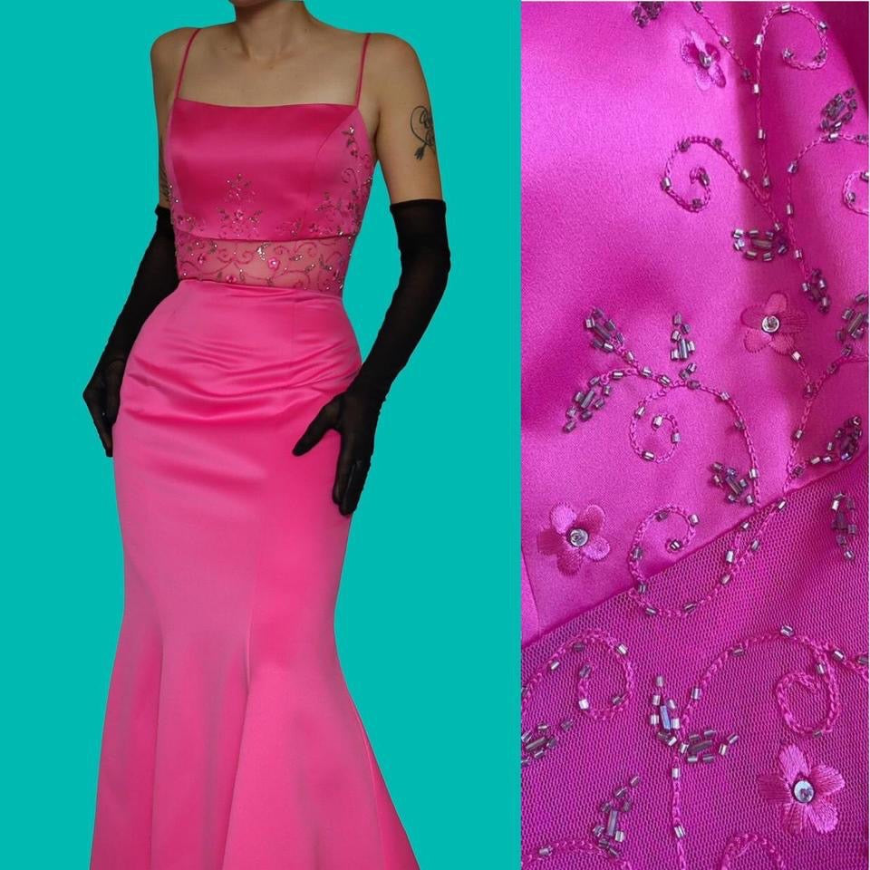 Fuchsia pink fishtail evening dress UK 10-12, UK 12-14 & UK 16 available
