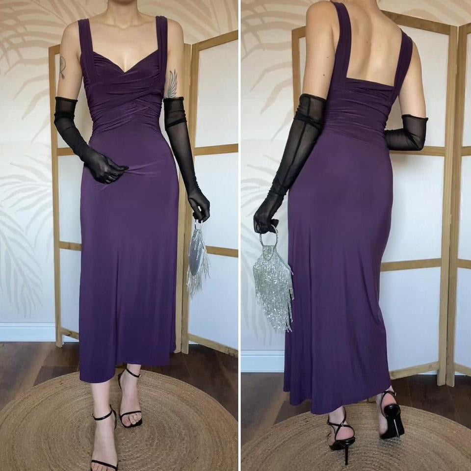 Phase Eight purple stretch evening dress UK 10