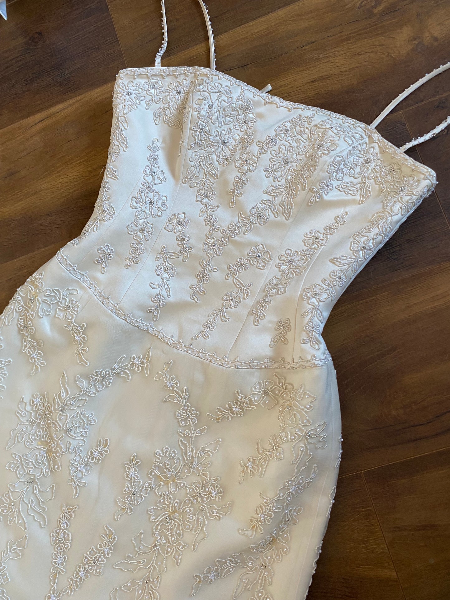 Ivory Benjamin Roberts lace wedding dress uk 12