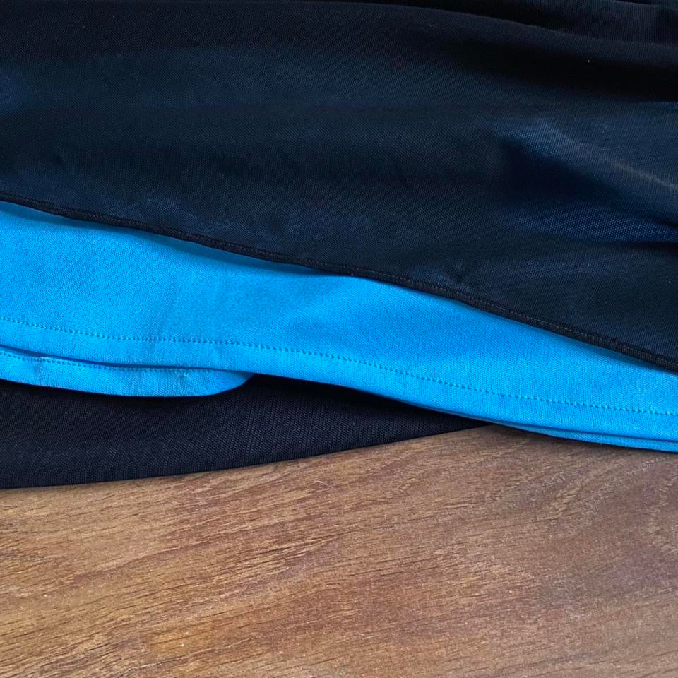 Blue stretch beaded evening midi dress uk 10