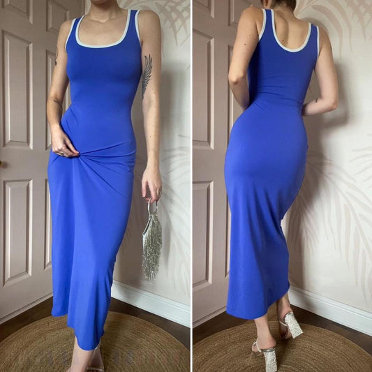 Bay Trading blue stretchy bodycon dress UK 10-12