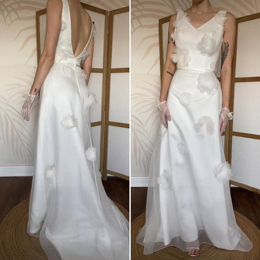 Alexia blush floral wedding dress UK 10