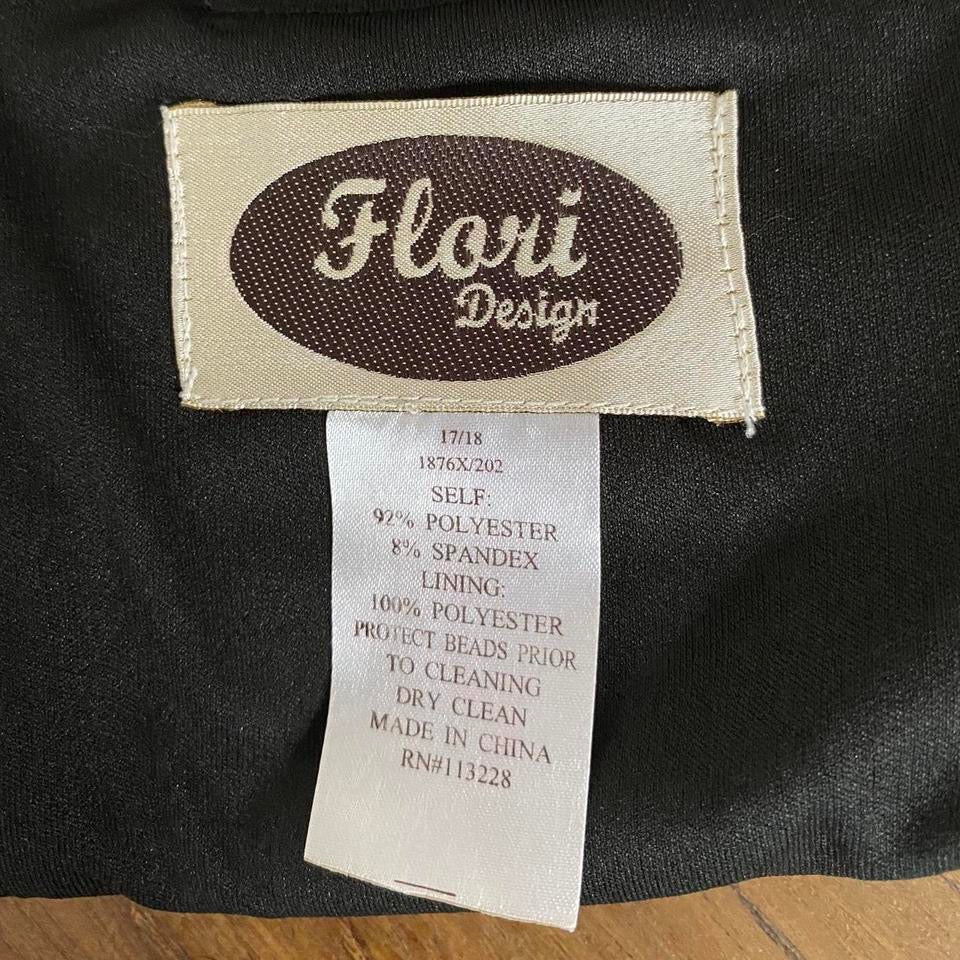 Vintage 90s black stretch evening dress UK 18-20