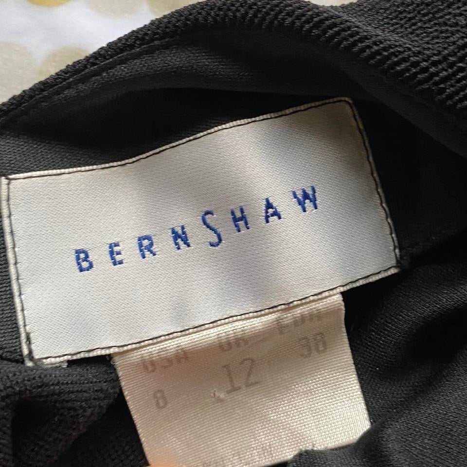 Bernshaw black stretch diamanté halter-neck dress UK 10