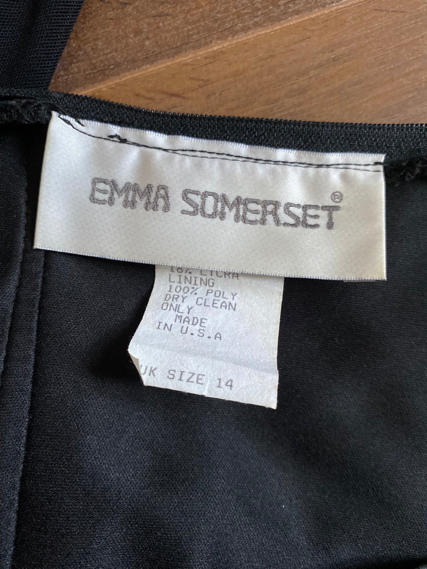 Black Emma Somerset lace front evening dress UK 12