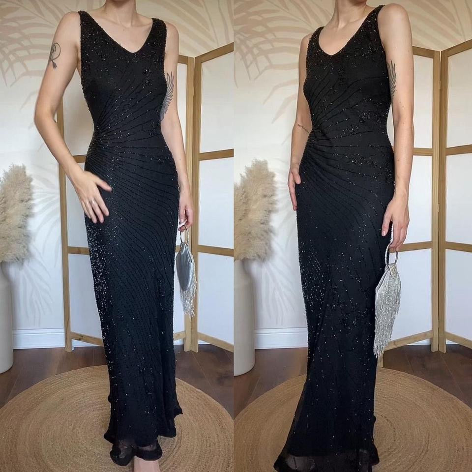 Goya 100% silk beaded gown uk 16