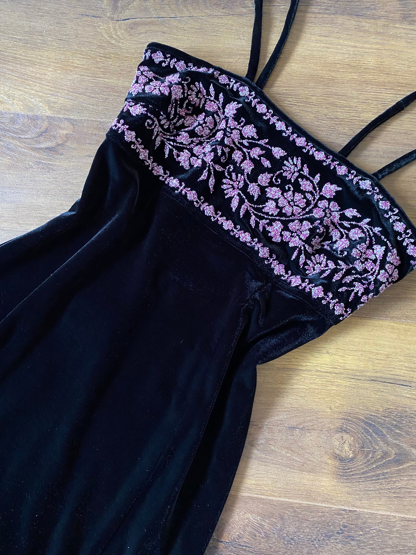 Tadashi black & pink beaded 2 piece dress and jacket uk 12