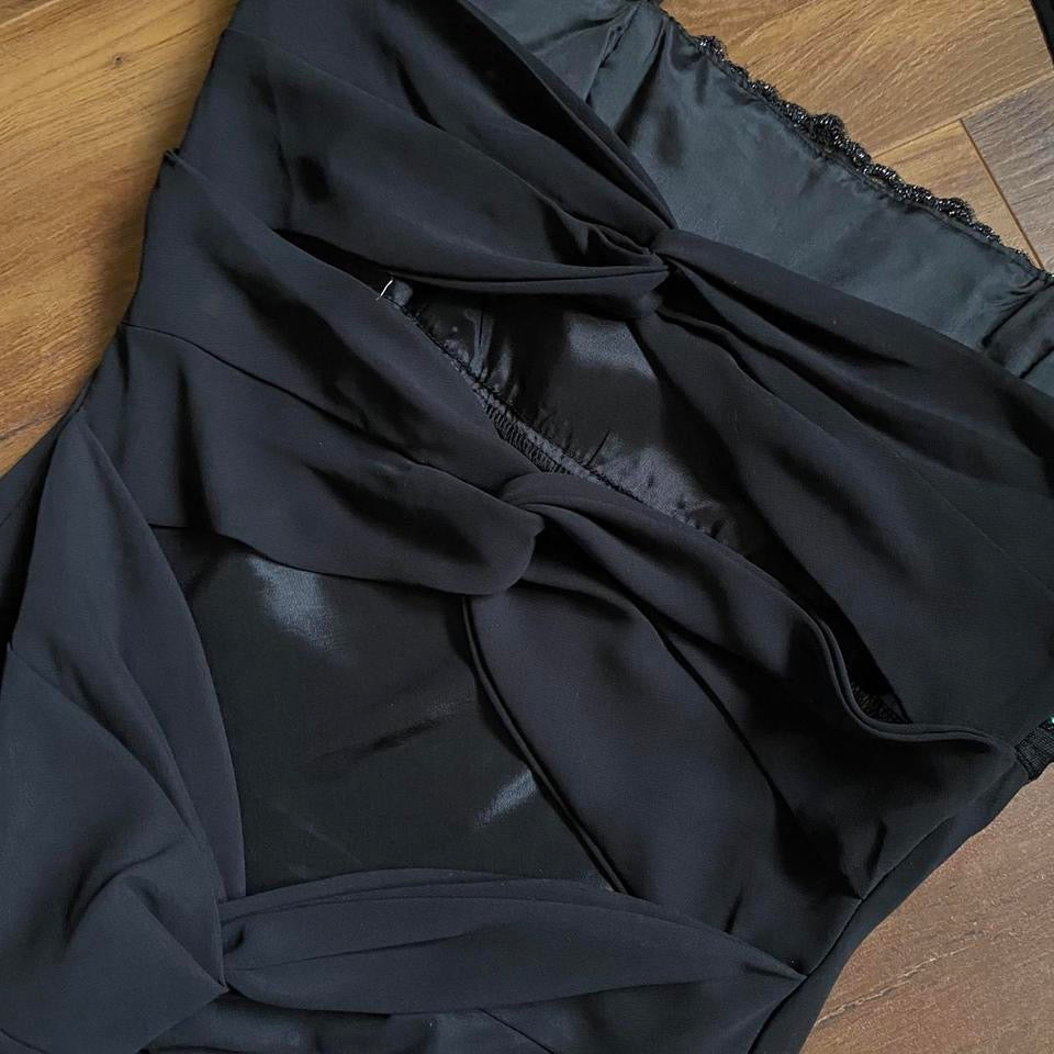 YVE London black evening dress UK 10-12