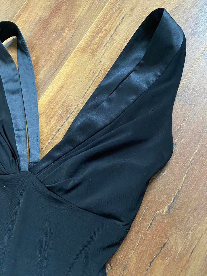 Laundry 90s black stretch evening dress uk 8