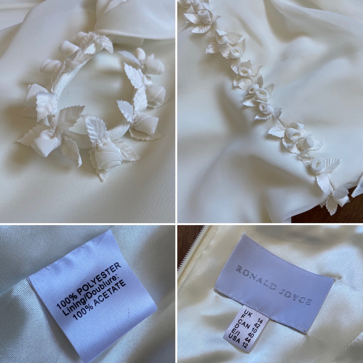 Victoria Jane white ethereal long sleeve wedding dress UK 14