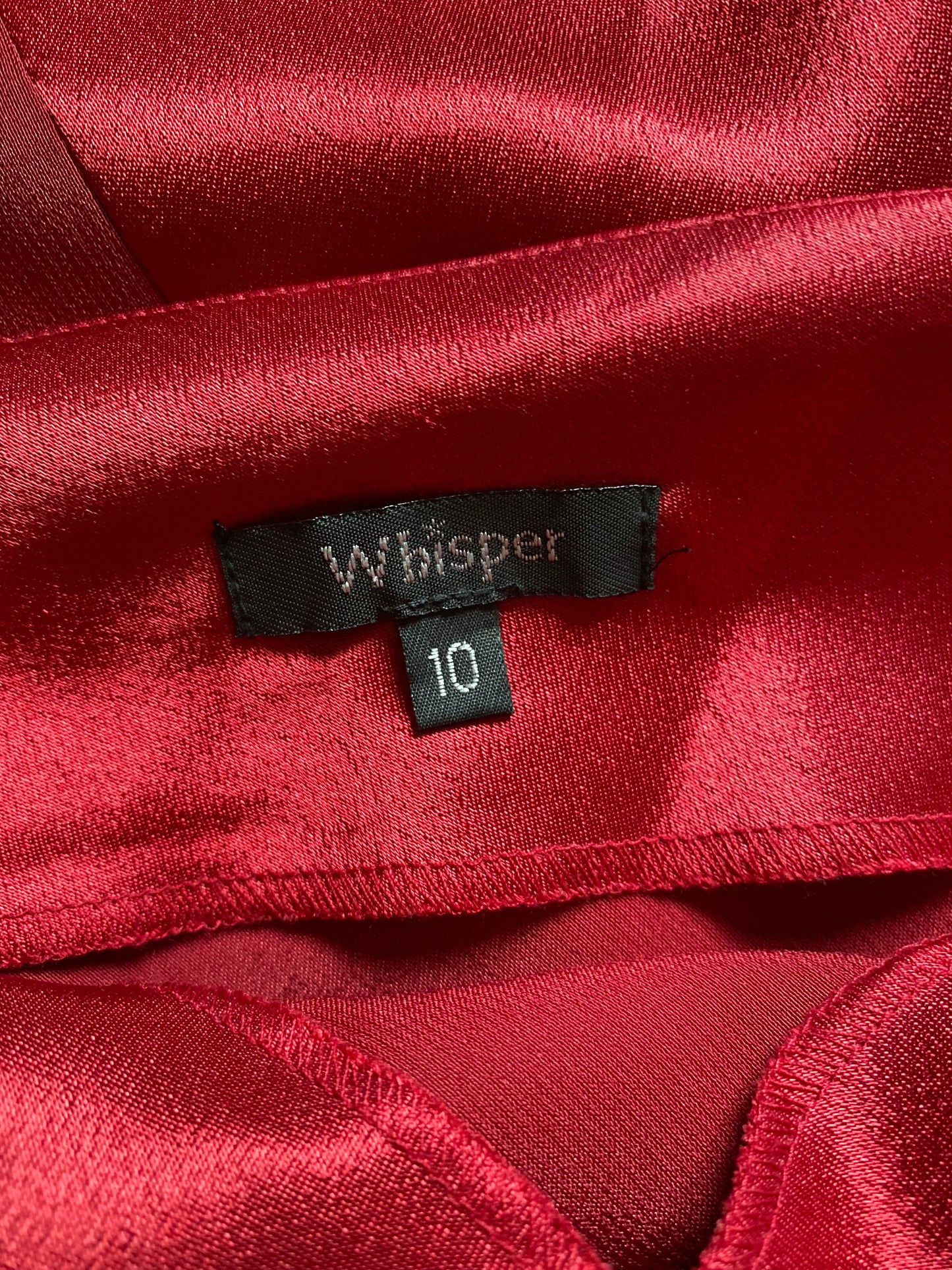 Red slip satin evening dress UK 10