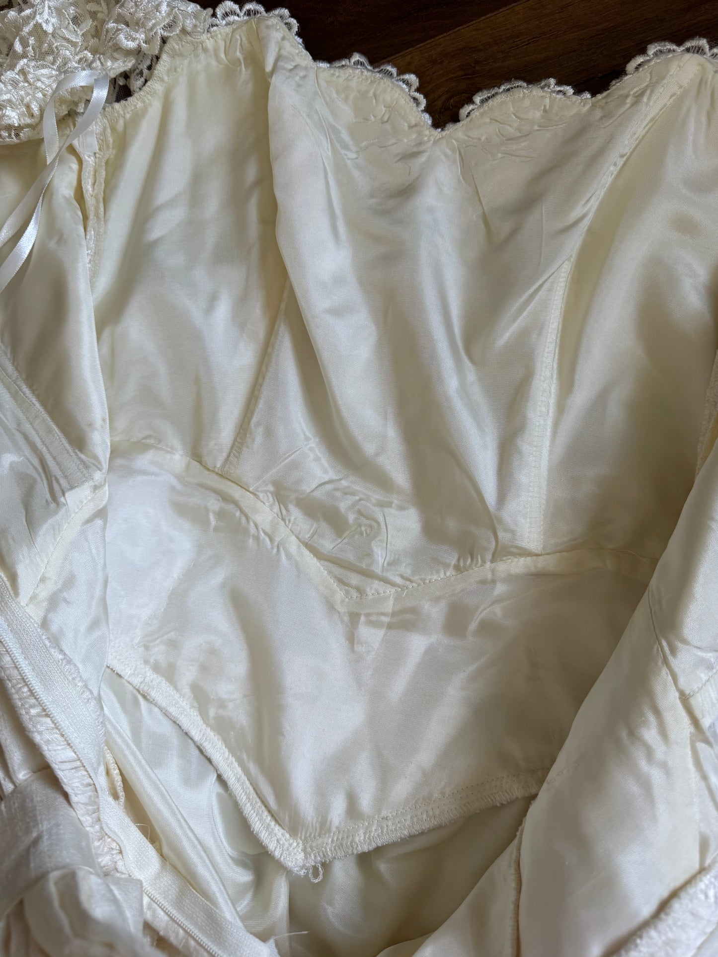Helen Marina 1990s pure silk lace wedding dress uk 10