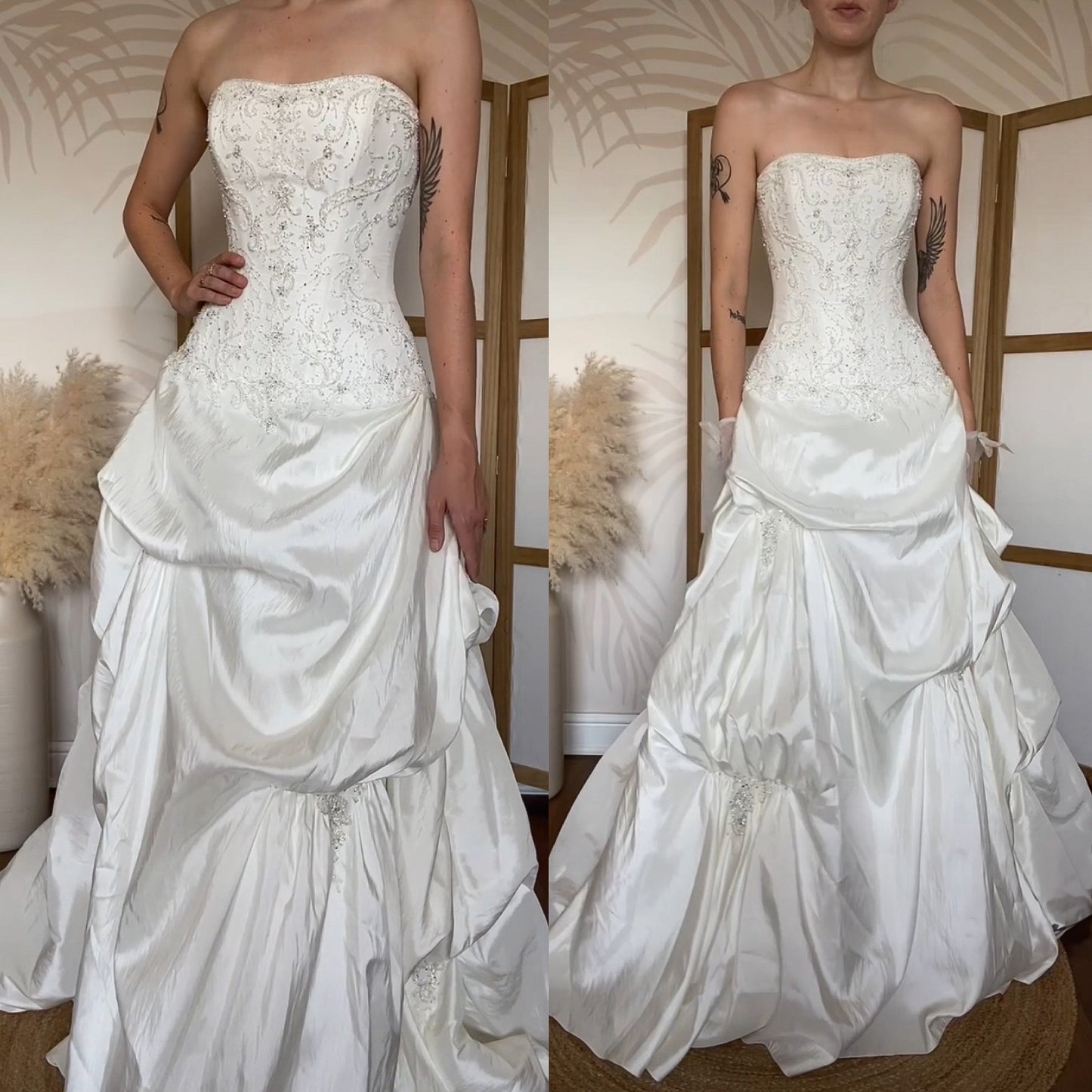 Maggie Sottero Couture strapless wedding gown uk 12