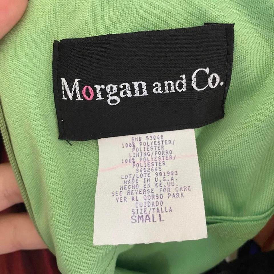 Green halter neck low cut evening dress uk 8