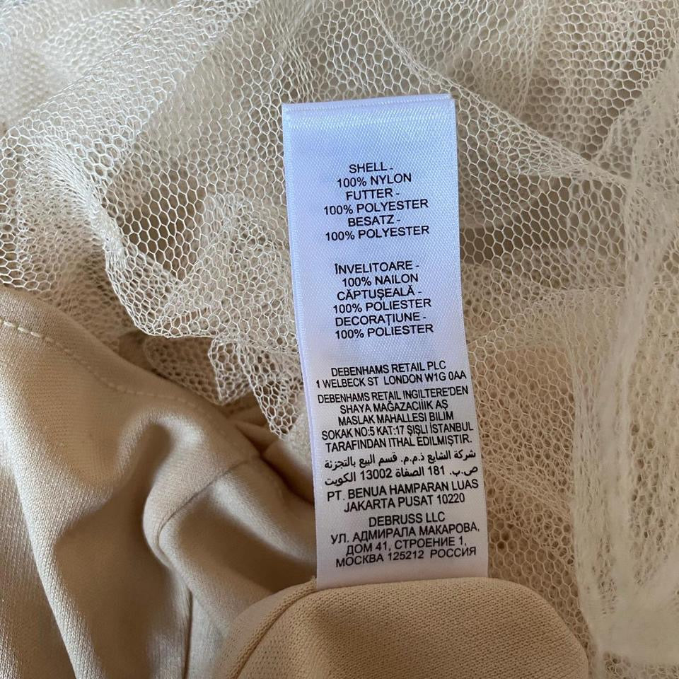 Black Pearce Fionda Lace Fishtail Dress UK 8