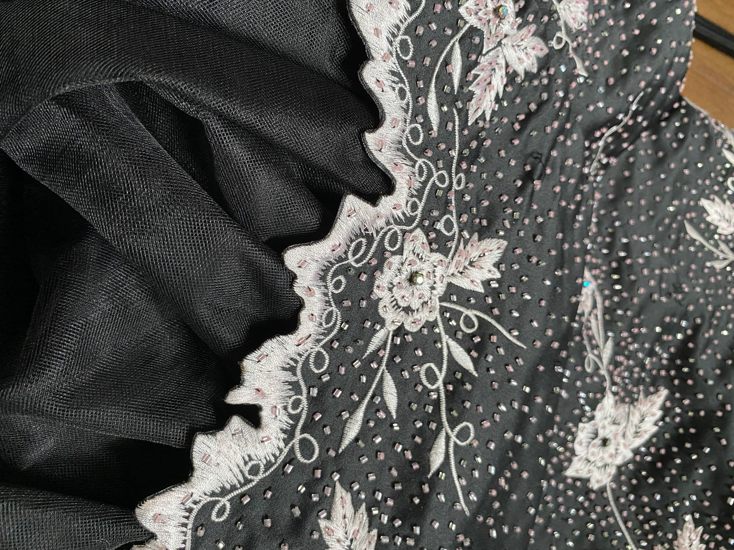 YVE London strapless beaded fishtail dress UK 12