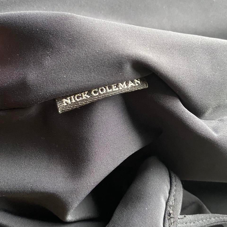 Nick Coleman black stretch open back dress uk 14