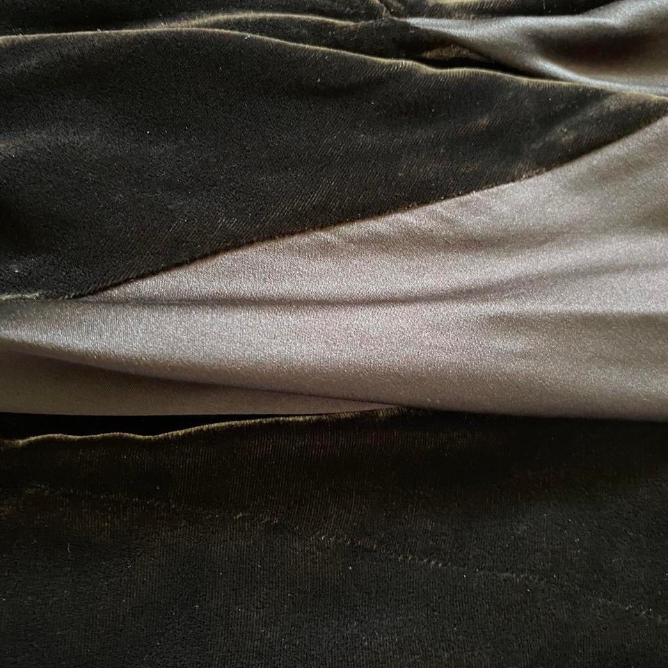 Brown Kaliko velvet flared maxi skirt UK 12