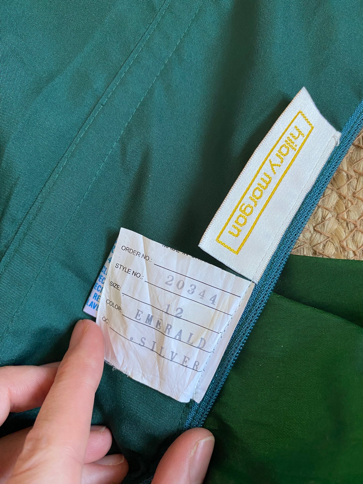 Emerald green Hilary Morgan a-line prom dress uk 12