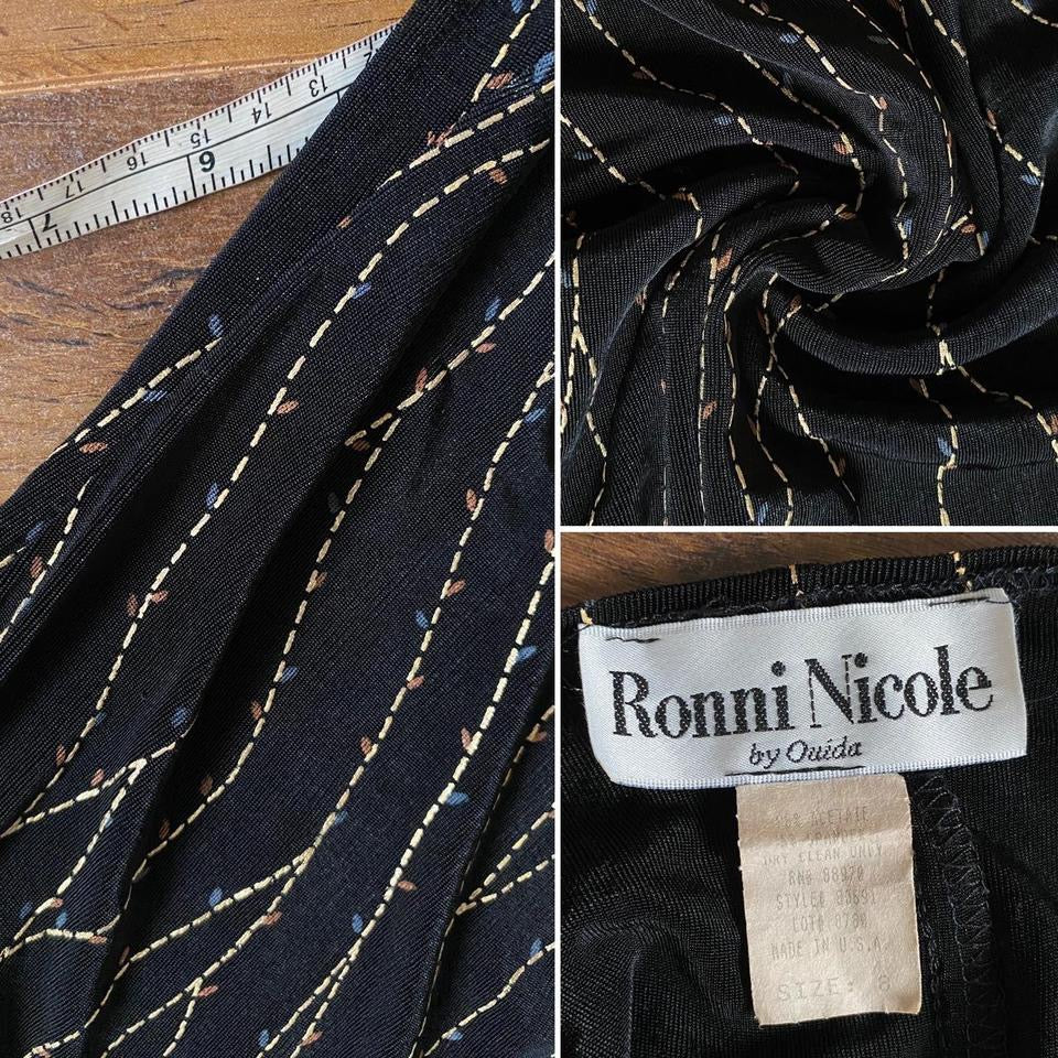 Ronni Nicole black stretchy maxi dress uk 10/12