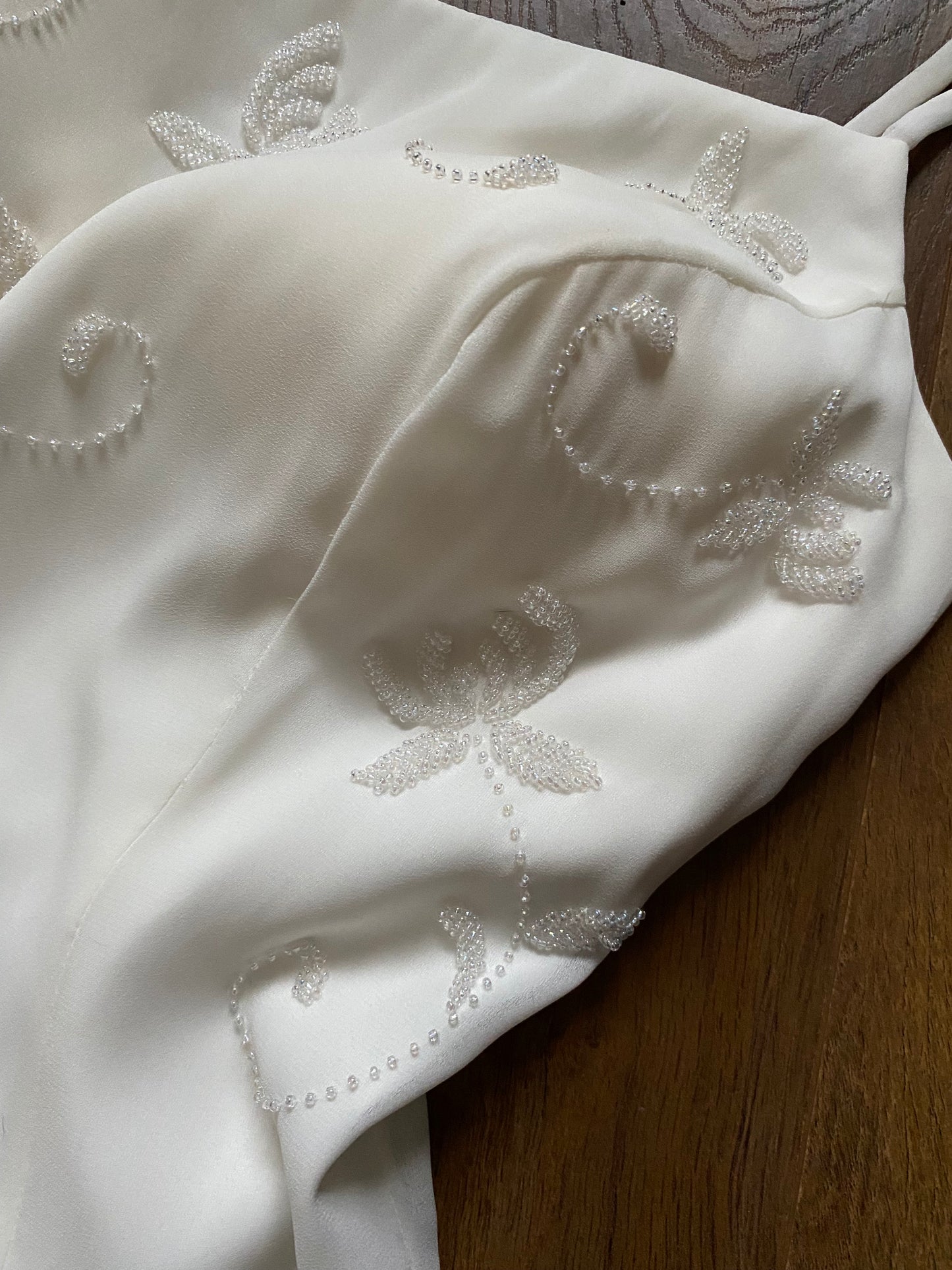 White beaded Berkertex Bride vintage wedding dress uk 12
