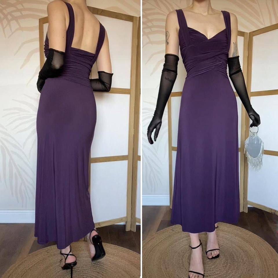 Phase Eight purple stretch evening dress UK 10