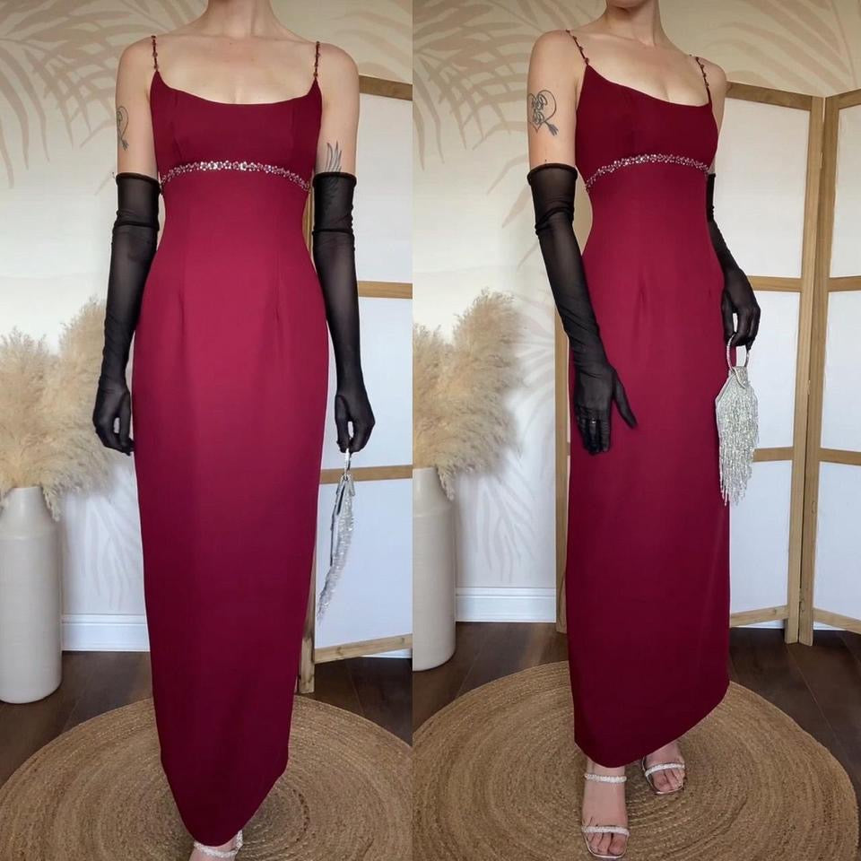 House of Nicholas red fitted evening dress uk 10-12