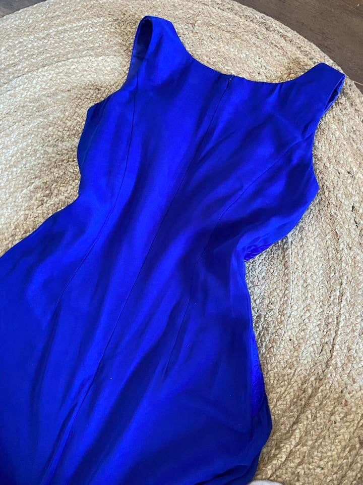 John Charles electric blue evening dress uk 12