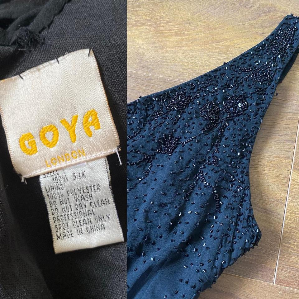 Goya 100% silk beaded gown uk 16