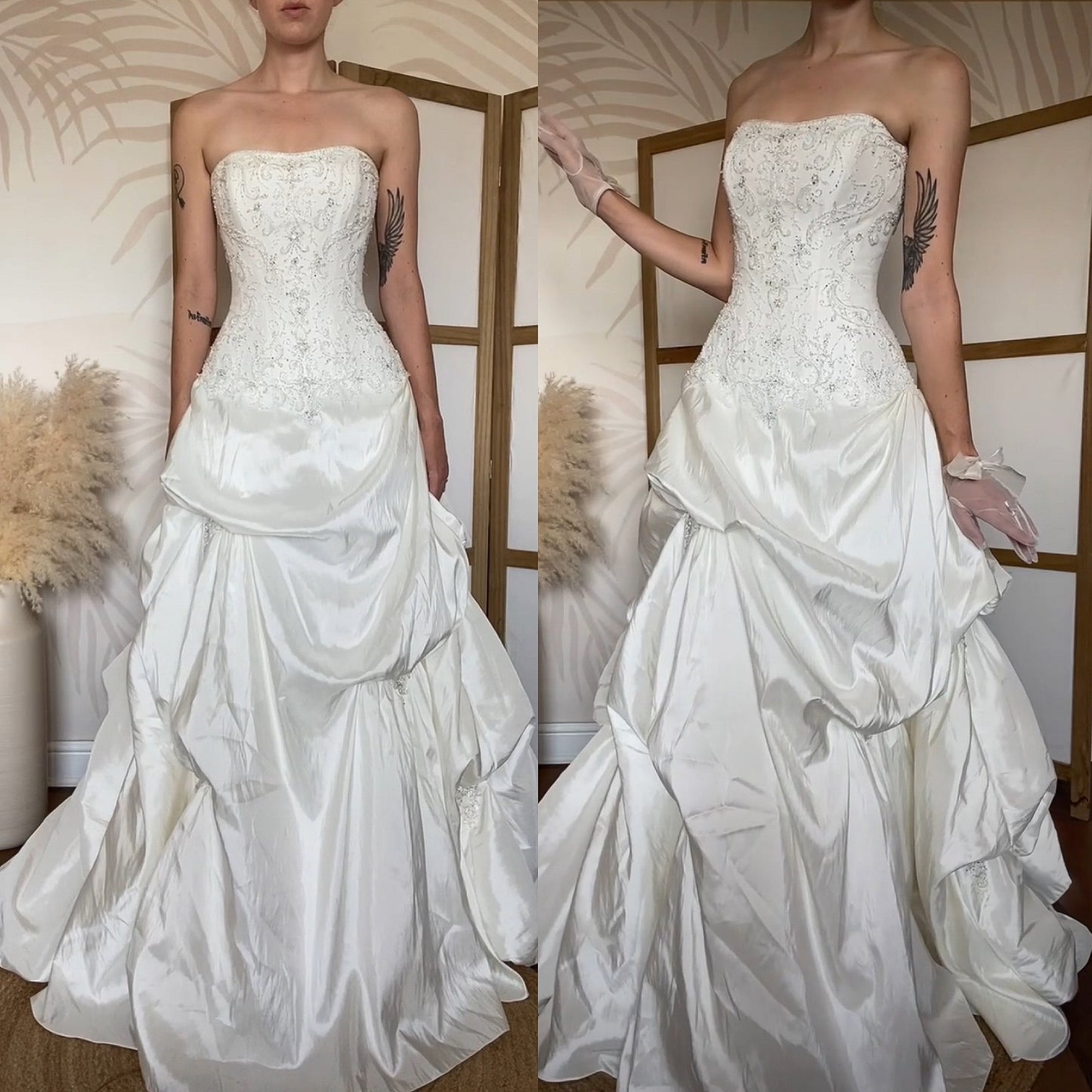 Maggie Sottero Couture strapless wedding gown uk 12