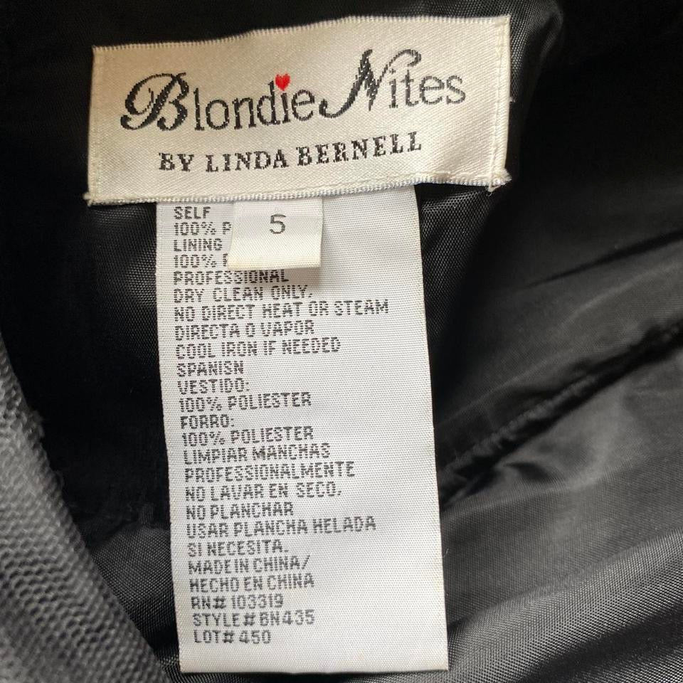 Black layered tulle evening gown UK 8