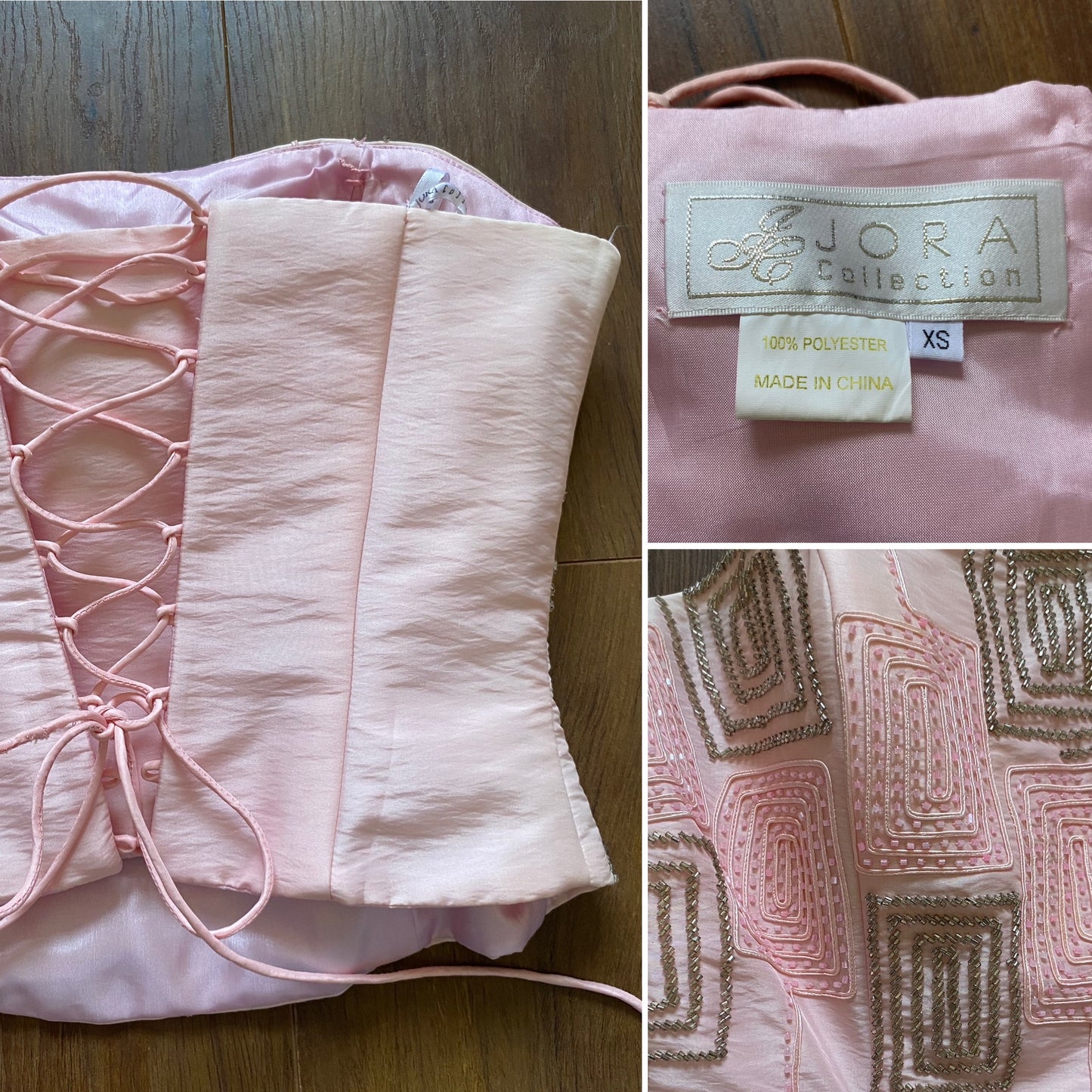 Pink 3-piece top/skirt & shawl prom set uk 8