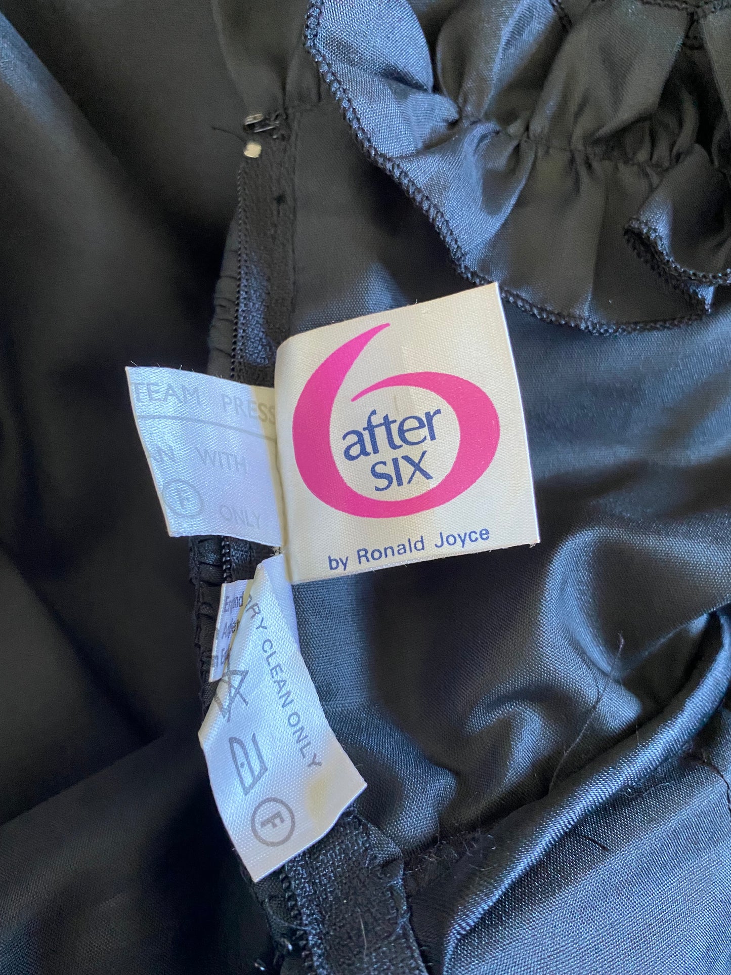 Black After Six strapless evening dress UK 10