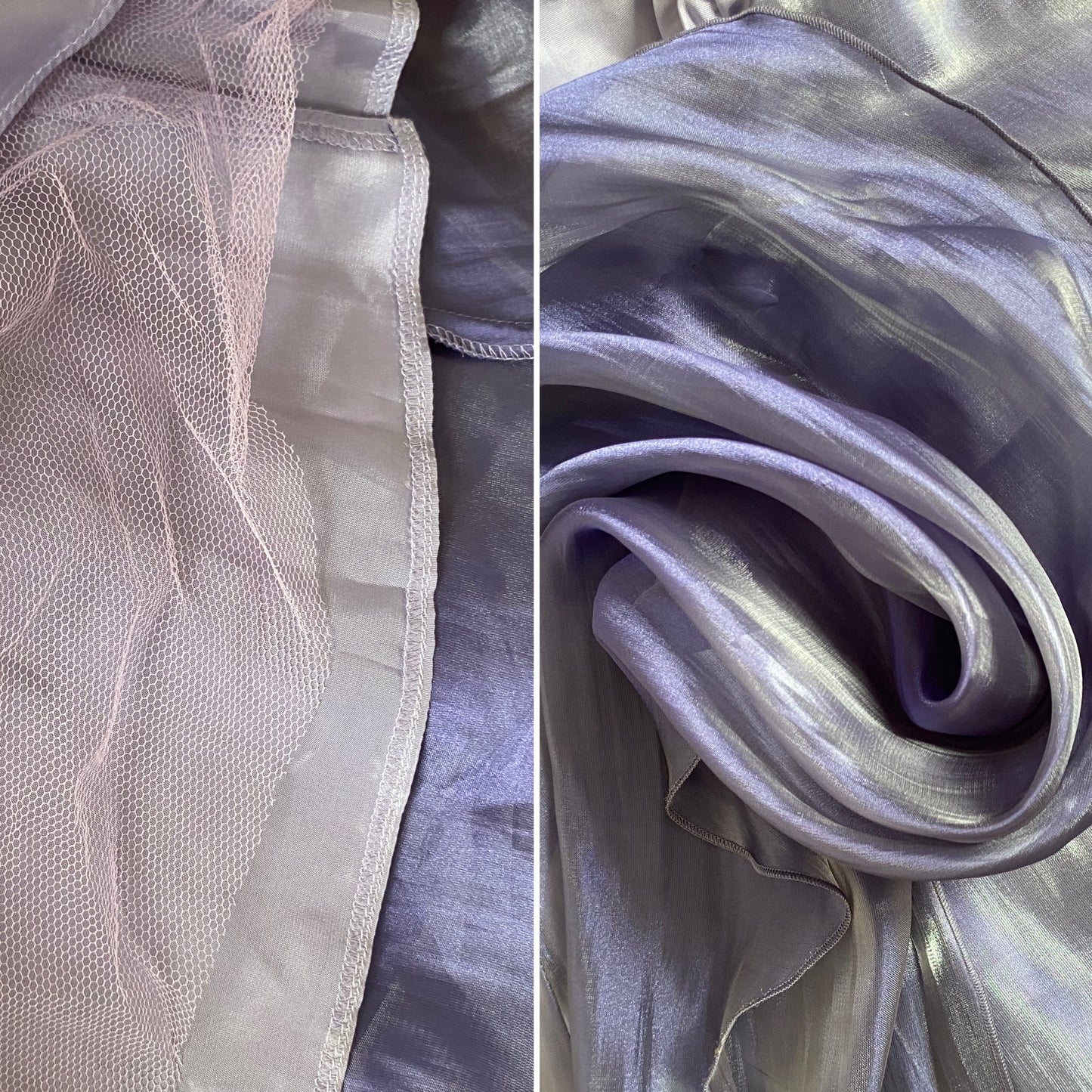 Purple shimmery a-line evening dress uk 8