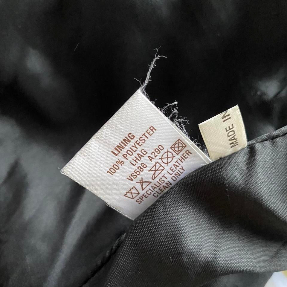 100% real leather black high waisted trousers UK 8