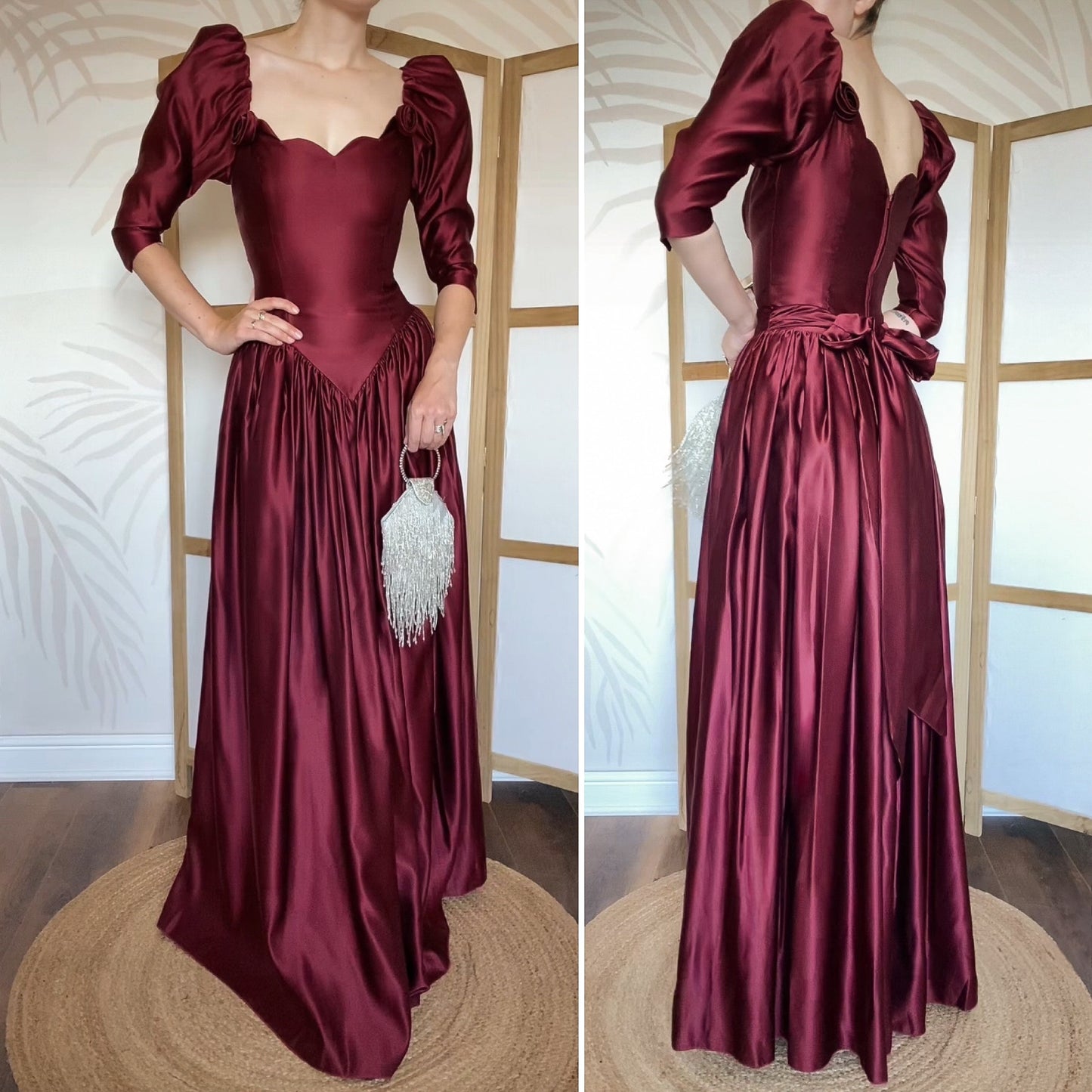 Pronuptia burgundy evening dress uk 8-10