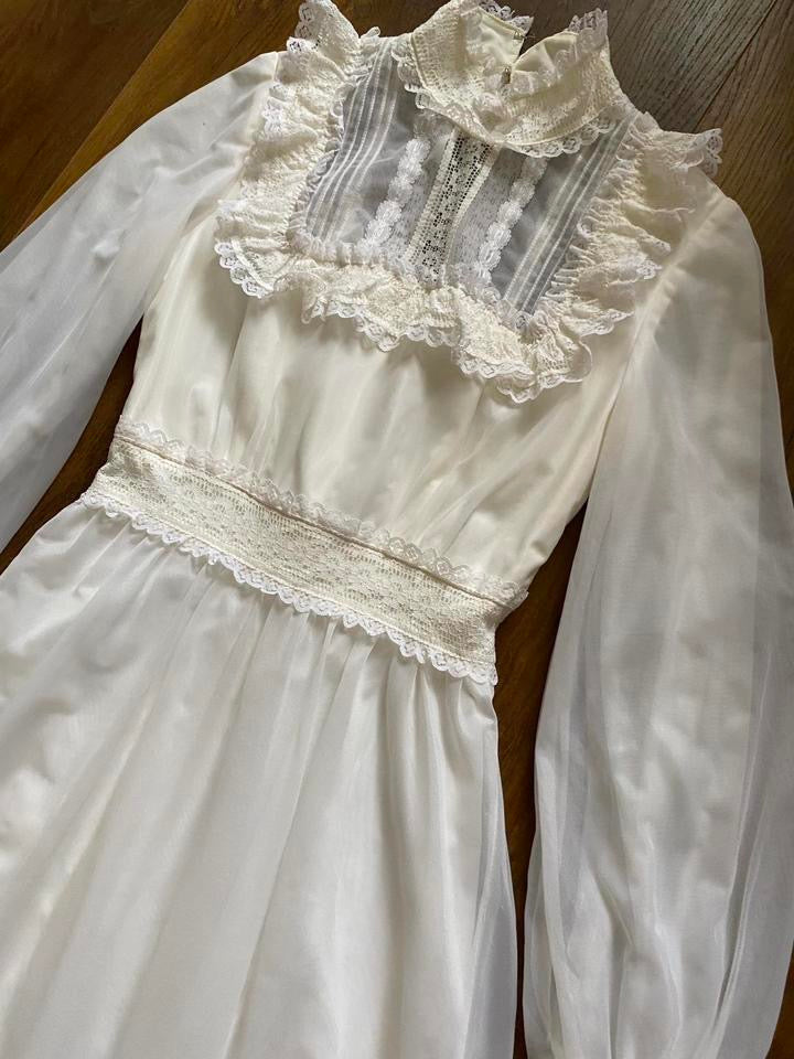 Vintage Berkertex Bride 70s wedding dress uk 6-8