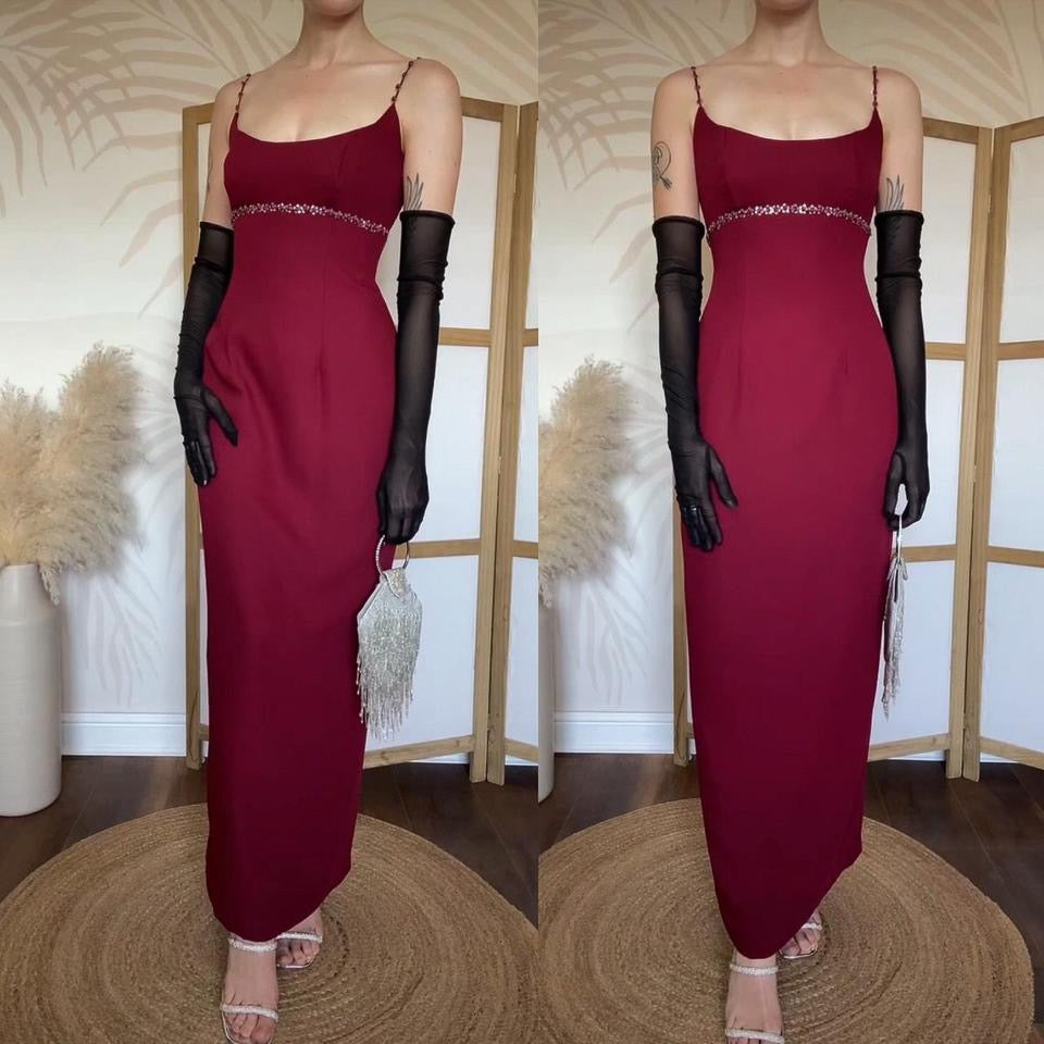 House of Nicholas red fitted evening dress uk 10-12