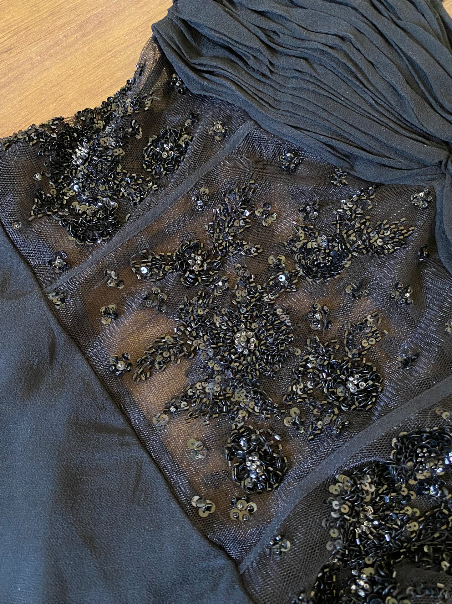 100% silk Emma Somerset sheer waist evening dress uk 10