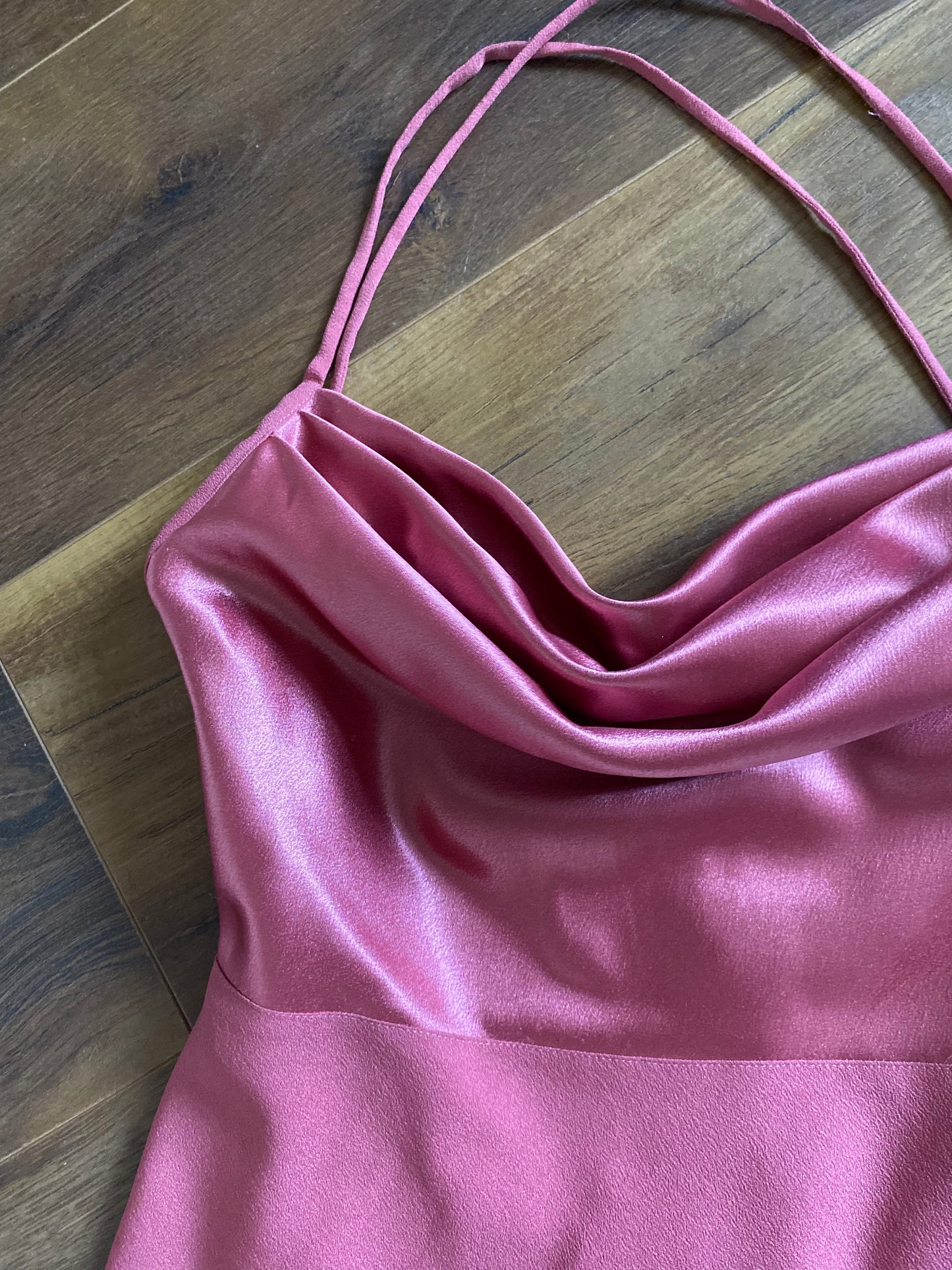 Dawn Stretton dusky pink evening dress UK 12