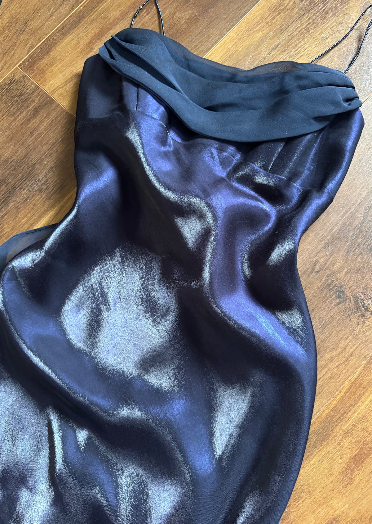 Navy shimmery prom dress uk 10